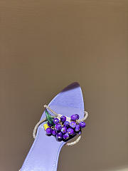 Ysl MON CHÉRI sandals in suede and rhinestones lilas purble & amethyst - 4