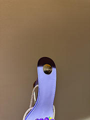 Ysl MON CHÉRI sandals in suede and rhinestones lilas purble & amethyst - 2