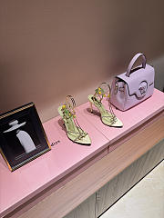 Ysl MON CHÉRI sandals in suede and rhinestones amande & yellow - 1