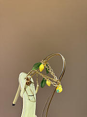 Ysl MON CHÉRI sandals in suede and rhinestones amande & yellow - 5
