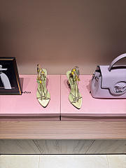 Ysl MON CHÉRI sandals in suede and rhinestones amande & yellow - 3
