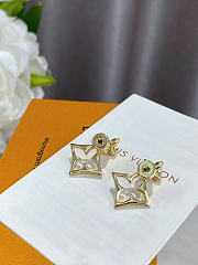 Louis Vuitton Flowergram Strass earrings in gold-toned metal with pink rhinestones - 5