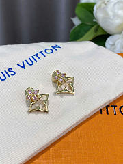 Louis Vuitton Flowergram Strass earrings in gold-toned metal with pink rhinestones - 2