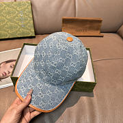 Gucci Large Double G Baseball Cap Light Denim Blue - 6