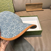 Gucci Large Double G Baseball Cap Light Denim Blue - 4
