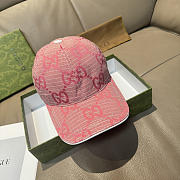 Gucci Large Double G Baseball Cap Pink - 1