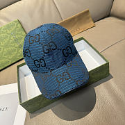 Gucci Large Double G Baseball Cap Dark Blue - 1