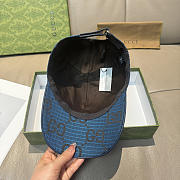 Gucci Large Double G Baseball Cap Dark Blue - 4