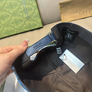 Gucci Large Double G Baseball Cap Dark Blue - 3