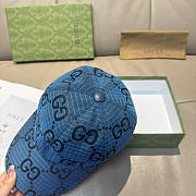 Gucci Large Double G Baseball Cap Dark Blue - 2