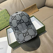 Gucci Large Double G Baseball Cap Gray - 1