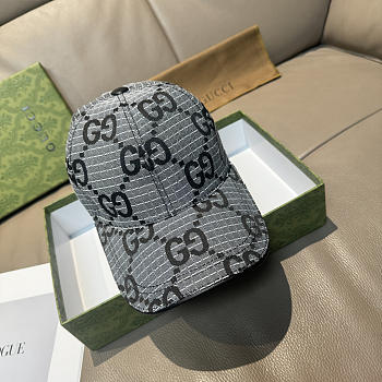 Gucci Large Double G Baseball Cap Gray