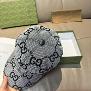 Gucci Large Double G Baseball Cap Gray - 4