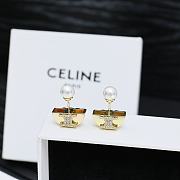 Celine Arc de Triomphe Sailboat Pearl Earrings - 4