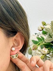 Celine Arc de Triomphe Sailboat Pearl Earrings - 2