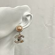 Chanel Pearl Crystal CC Earrings Gold Multicolor - 6