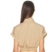 Miumiu Short Sleeve Shirt Beige - 3