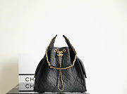 Chanel Medium 25 Hobo Bag Black Denim - 1