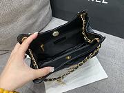Chanel Velvet Quilted Medium Wavy CC Hobo Black - 5