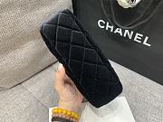 Chanel Velvet Quilted Small Wavy CC Hobo Black - 5