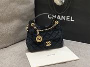 Chanel Velvet Quilted Small Wavy CC Hobo Black - 4