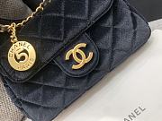 Chanel Velvet Quilted Small Wavy CC Hobo Black - 3
