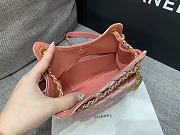 Chanel Velvet Quilted Small Wavy CC Hobo Pink - 6