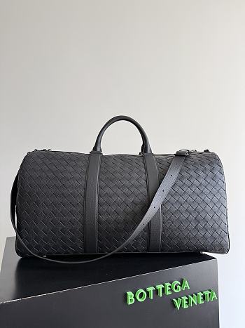 Bottega Veneta Intrecciato Cabin Duffle In Black Size 55x29x24 cm