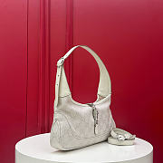 Gucci Jackie Slim medium shoulder bag Ivory canvas - 5