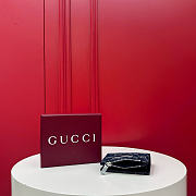 Gucci Small wallet with plaque in dark blue GG denim - 6