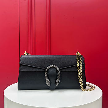 Gucci Dionysus medium shoulder bag in light black leather