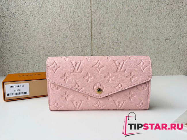 Louis Vuitton Sarah Wallet Monogram Empreinte In Pink - 1