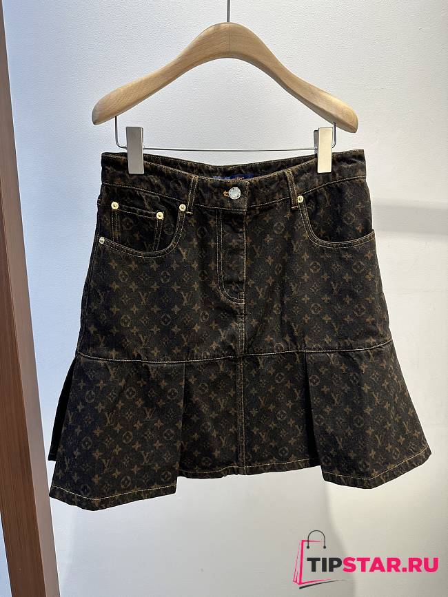 Louis Vuitton Pleated skirt Monogram brown - 1