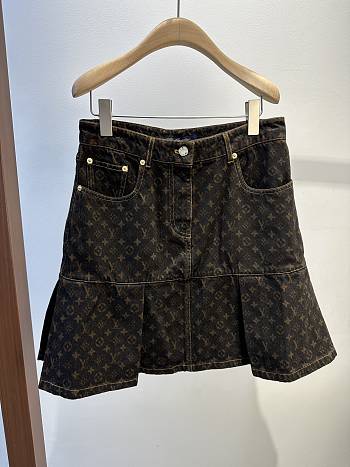 Louis Vuitton Pleated skirt Monogram brown