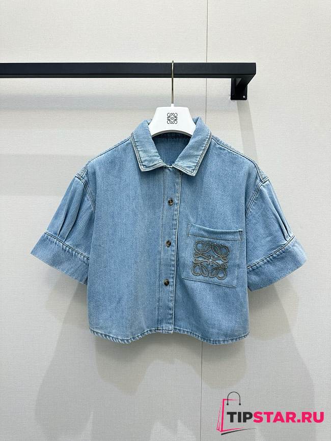 Loewe Short sleeve shirt in denim - 1