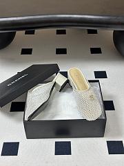 Chanel Mesh & Lambskin Mules white - 2
