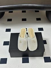 Chanel Mesh & Lambskin Mules white - 3