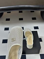 Chanel Mesh & Lambskin Mules white - 4