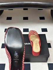Chanel Mesh & Lambskin Mules red - 6