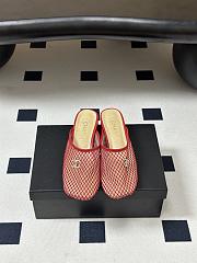 Chanel Mesh & Lambskin Mules red - 2