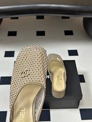 Chanel Mesh & Lambskin Mules beige - 6