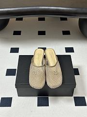 Chanel Mesh & Lambskin Mules beige - 3