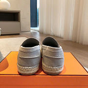 Hermes Trip espadrille Natural leather sole light gray - 4