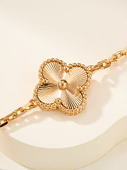 Vca grey mother-of-pearl floral pattern bracelet - 5