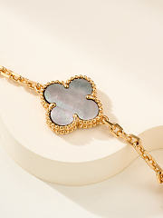 Vca grey mother-of-pearl floral pattern bracelet - 6