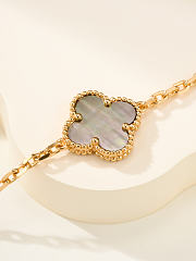 Vca grey mother-of-pearl floral pattern bracelet - 3