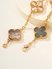 Vca grey mother-of-pearl floral pattern bracelet - 2