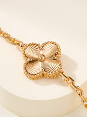 Vca pink mother-of-pearl floral five-petal bracelet - 6