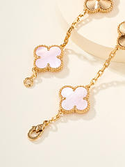 Vca pink mother-of-pearl floral five-petal bracelet - 3