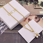 Dior D Natural Pearl Flower Necklace - 6